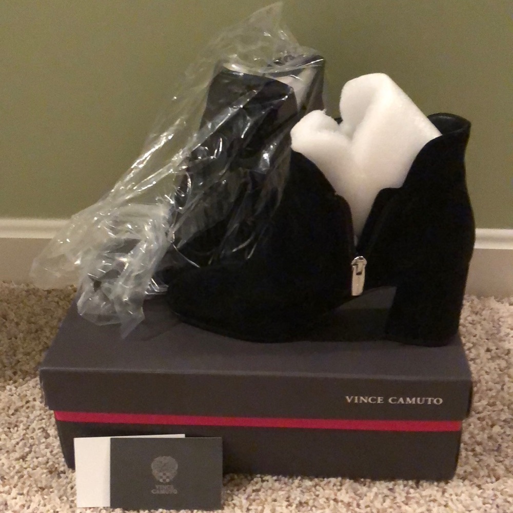 Vince Camuto Suede Black Bootie